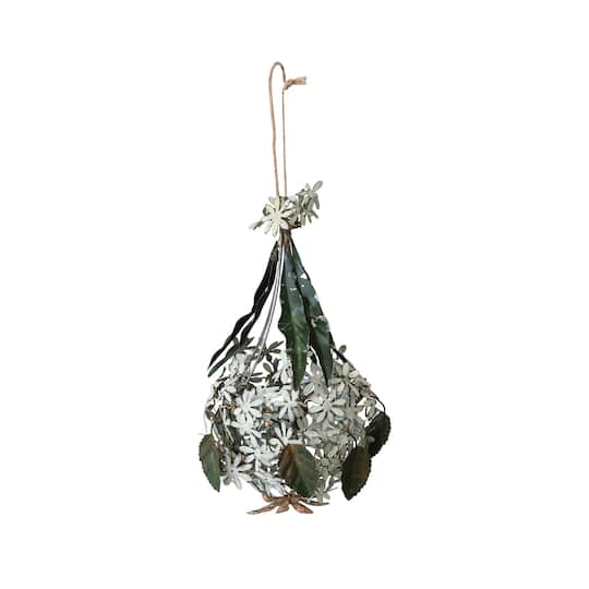 Hello Honey® 7" Multicolor Painted Metal Flower Ornament with Distressed Finish